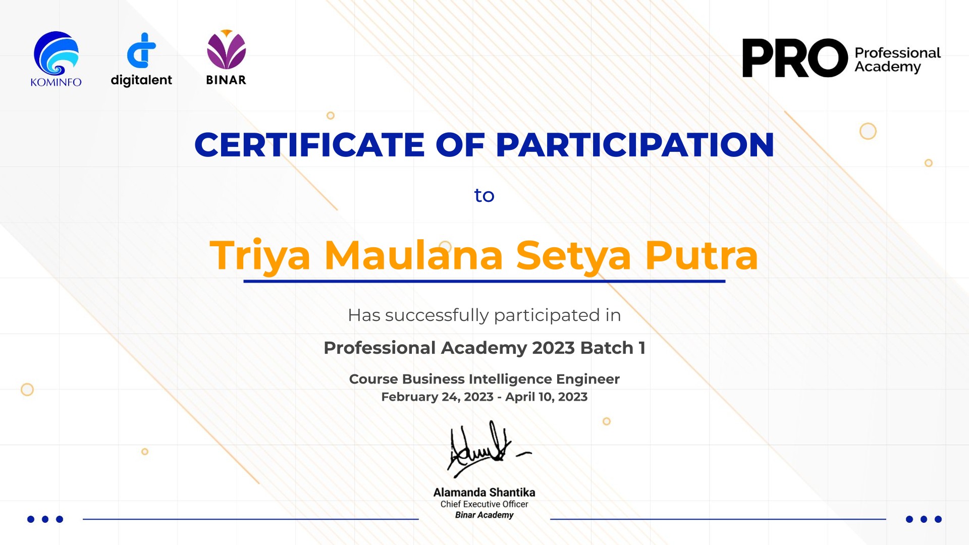 Course Certificate